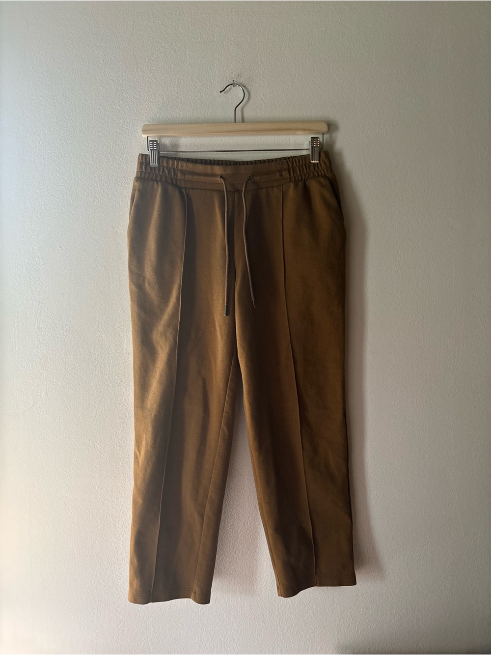 Women's High-Rise Knit Ankle Pull-On Pants‎ - Olive Green/Chartreuse